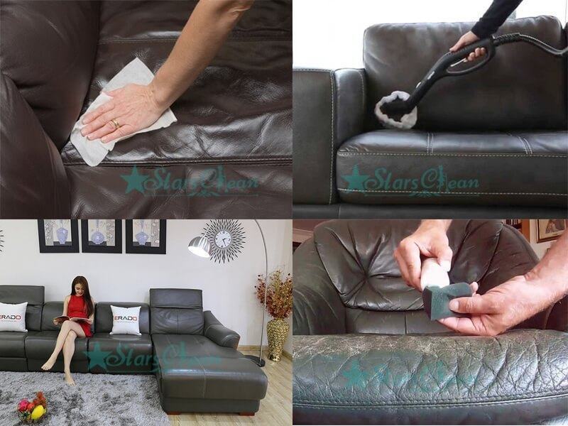 cách làm sạch ghế sofa da